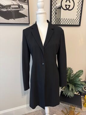 Kenneth Cole Black two button-Button Longline Blazer